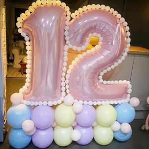 Palloncino Foil Autogonfiabile Grande 40 Pollici, Numero 6 Rosa Chiaro Lucido, per Ragazze 0-9 Anni, Festa di Compleanno, Anniversario - Product Image 4