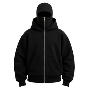 KITE Sweat à capuche zippé personnalisé en polaire épaisse américaine 430g avec masque intégré pour la mode urbaine homme et femme - Product Image 6