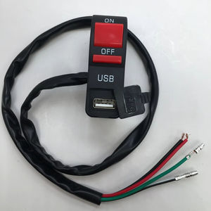 Accesorios para Motos, Interruptor de Faro Delantero para Motocicleta, con Interruptor de Cargador USB para Teléfono Móvil, Interruptor de Encendido de Luz Auxiliar de 12V 5A - Product Image 1