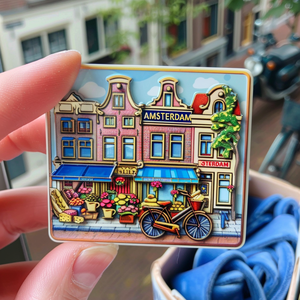 Imán de resina de <span class=keywords><strong>Amsterdam</strong></span> para nevera, venta al por mayor, imanes de nevera de <span class=keywords><strong>turismo</strong></span> personalizados, decoración magnética para nevera - Product Image 6