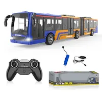 4 채널 rc 장난감 도시 버스 모델 플라스틱 전기 버스 빛