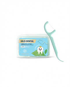 Hilo Dental Dental Flossers 80 Pcs Bamboo Charcoal Activated Carbon Oral Care - Product Image 1