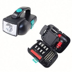 ชุดเครื่องมือไฟฉาย 24-in-1 พร้อมโลโก้สั่งทำ - ชุดอุปกรณ์ฮาร์ดแวร์พลาสติกสไตล์โมเดิร์นสำหรับงาน DIY ฉุกเฉินและการใช้งานกลางแจ้ง - Product Image 1