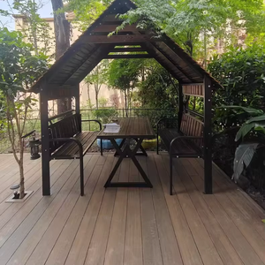 Rắn decking tối màu gỗ tếch decking Composite lồng vào nhau co đùn decking Board cho công viên - Product Image 3