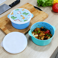 Boîte à lunch en plastique Topjlh pour enfants, personnalisable, conteneur alimentaire scolaire avec surface enduite pour impression par transfert thermique