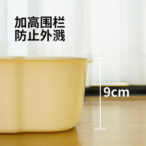 <b>Cat</b> <b>Litter</b> Box Rectangle Plastic 9cm High Edge Dust Free For <b>Cats</b> - Product Image 1