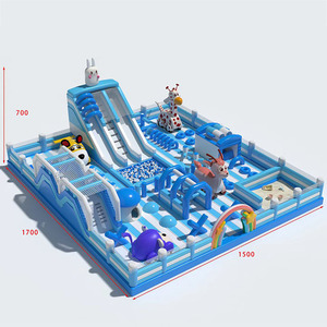 <span class=keywords><strong>Castillo</strong></span> Inflable Comercial con Tobogán y Piscina de Pelotas para Niños, Multicolor, de Fábrica, para Juegos en Interiores - Product Image 1