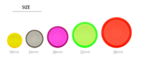 Anneaux en plastique multicolores, 4 pièces, 18mm 24mm 28mm 32mm 38mm