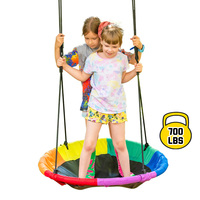 Balançoire pour arbre de jardin Balançoire volante 40 pouces Sangles de suspension réglables Balançoire pour jardin extérieur
