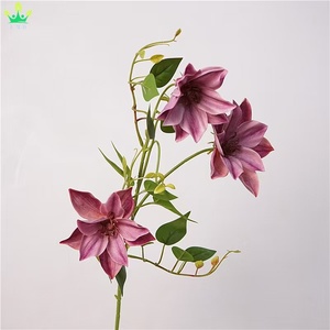 <span class=keywords><strong>Fleurs</strong></span> artificielles en EVA, type Clématite Lotus, à tige unique, pour la décoration de la maison, des fêtes, des mariages, des tables, des vases et des cafés. - Product Image 3