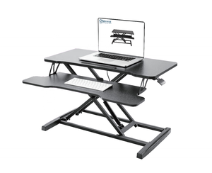 Hot bán 32 "Chiều cao có thể điều chỉnh bàn máy tính xách tay gấp văn phòng máy tính bảng <span class=keywords><strong>Ergonomic</strong></span> ngồi để đứng bàn Riser - Product Image 3