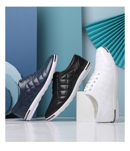 Zapatillas Oxford Casuales Formales de Piel Sintética con Cordones para Hombre, Blancas 2023, Transpirables, Antideslizantes, para Caminar - Product Image 3