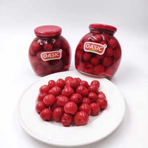 Cerises noires sucrées en conserve, dénoyautées, dans un sirop épais, 820g # Lot <span class=keywords><strong>de</strong></span> 10 pots en verre et en fer blanc, pour la pâtisserie et les desserts - Product Image 1