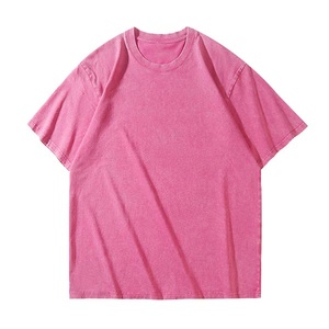 Custom 230G Heavyweight Washed 100% Cotton T Shirt OEM ODM Oversized Unisex Vintage Crew Neck Blank Short Sleeve <b>Tee</b> with Logo - Product Image 1