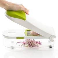 Ecologische plastic groentesnijder, aardappel- en kaassnijder, knoflookpers, afgietbak, mandoline, multifunctioneel