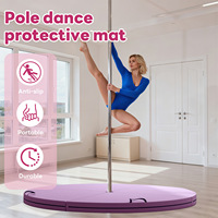 Tapis de protection pliable pour l'entraînement de danse et l'exercice, rembourrage pour barre de pole dance avec poignées de transport et tapis en mousse