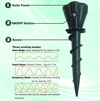 Répulsif solaire anti-taupes, anti-campagnols, anti-rongeurs, anti-serpents, imperméable pour extérieur, écologique, pour printemps et souris