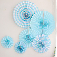 Éventail de fleurs en papier, fournitures décoratives, pour fête à la maison, mariage, nouvelle collection