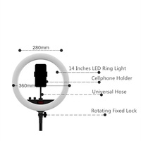 Anneau lumineux LED photographique à CRI élevé 2700K-5600K pour diffusion en direct, beauté et tournage de vlogs