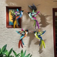 Décoration murale artisanale en fer forgé 3D personnalisée en gros, motif colibri