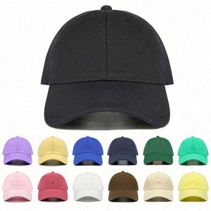 Casquette de baseball vintage non structurée à 6 panneaux en sergé 100 % coton, design tendance prêt à expédier avec visière incurvée et nœuds plats, disponible en 13 couleurs - Product Image 2