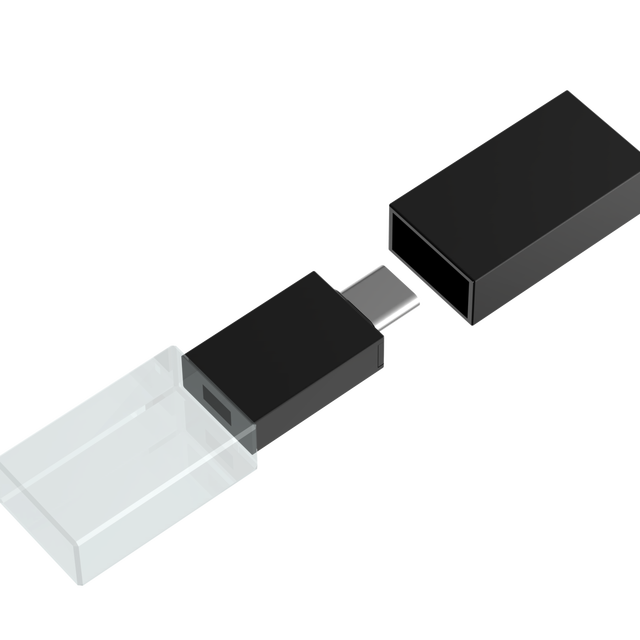 Wedding Gift TYPE-C 128GB 256GB 512GB 1TB 2TB Glass Usb Flash Drive Gold Pen Drive