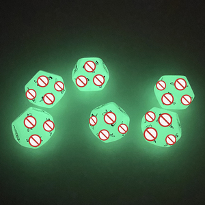 Factory Direct 12 faces Glow-in-The-Dark Sexy Dice pour Couples <span class=keywords><strong>Jeu</strong></span> de flirt adulte acrylique avec chiffres en gras et commandes coquines - Product Image 6