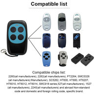 HFY HFY603DK-A Télécommande sans fil RF universelle, copieur multifréquence 433/315/330/318 MHz, plastique, garantie 1 an, FCC CE ROHS