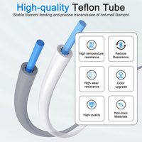 Tabung PTFE Berbentuk Bintang yang Ditingkatkan, Pipa PTFE Ultra-Halus dengan Gesekan Rendah, Suku Cadang Printer 3D, Tabung PTFE untuk Bambu Lab AMS Creality