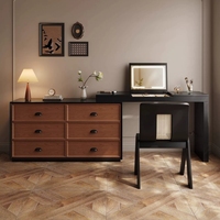Table de toilette moderne en bois massif avec miroir éclairé, rangement durable, écologique et extensible, idéale pour la chambre à coucher et la table de chevet