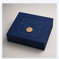 Boîte cadeau rigide à double porte personnalisée avec impression de logo pour bijoux et emballage cadeau haut de gamme