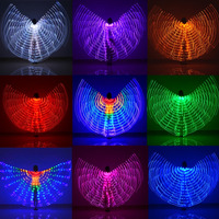 Ailes de danse LED colorées en forme de papillon pour la danse orientale, costume de danse du ventre, Pâques, Noël, Halloween, avec lumières