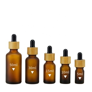 Nhà Máy Giá 5ml 10ml 20ml 30ml 50ml 100ml hổ phách tinh dầu hiển thị chai lớp biểu bì chai dầu với tre ống nhỏ giọt - Product Image 1