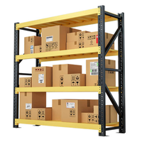 Étagère de stockage industrielle robuste à 4 niveaux, capacité 500 kg, vente en gros d'usine
