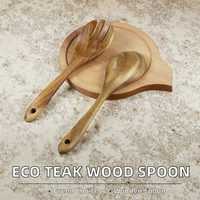 Cuillère en bois d'acacia écologique de style moderne pour soupes et bouillies, finition miroir, directement de l'usine, ustensile de cuisine