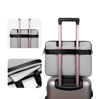 Venta al por mayor personalización de negocios bolsa de ordenador bolso grueso maletín a prueba de golpes Pu 13,3/14/15/6 pulgadas