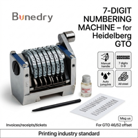 Machine de numérotation manuelle à 7 chiffres avec poignée pour presse d'impression Heidelberg GTO, pièces de tampon numéroteur