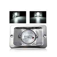 1 Pièces 12V Étanche En Acier Inoxydable Lampe de Navigation Blanc A MENÉ LA Lumière Carrée Traverse Navire Lumières pour Bateau Marin