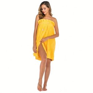 Women's Spa Body Polyester Woven Bath <b>Towel</b> Wrap <b>Dress</b>-Hotel & Beach Use 500gsm - Product Image 2