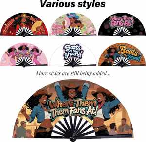 Abanicos Plegables de Bambú Personalizados de 13 Pulgadas con LED, Diseño Musical, Decoración Portátil para el Hogar, Grabado para el Año Nuevo Chino - Product Image 4