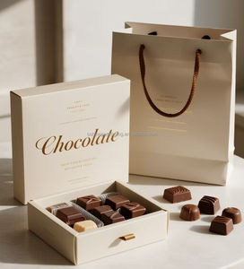 Fabricante Custom Square <span class=keywords><strong>Luxury</strong></span> Kraft Embalagem Waterproof Small <span class=keywords><strong>Chocolate</strong></span> <span class=keywords><strong>Box</strong></span> Private <span class=keywords><strong>Luxury</strong></span> Label Gift Product Luxo - Product Image 3