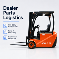 Forklift NOBLELIFT Operasi Senyap 1,5 Ton Baterai Kustom 48V/240AH Tinggi Standar 3m Forklift Elektrik Counterbalance 4 Roda