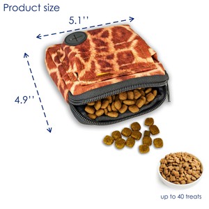 Échantillon gratuit : Pochette à friandises pour chien Oxford avec fermeture éclair, rose, petite, pour promenade, avec distributeur de sacs à déjections pour l'entraînement - Product Image 2
