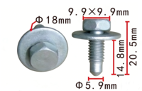 152515 Fixations métalliques pour pare-chocs avant et arrière de voitures GREATWALL et HAVAL – Clips automobiles – Approvisionnement direct usine