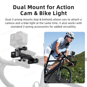 ขายึดจักรยานสำหรับกล้อง Insta360 X5 4 Ace Pro 2 และ DJI <span class=keywords><strong>Osmo</strong></span> <span class=keywords><strong>Action</strong></span> 6 5 4 <span class=keywords><strong>3</strong></span> สำหรับถ่ายวิดีโอแบบคู่ - Product Image 3