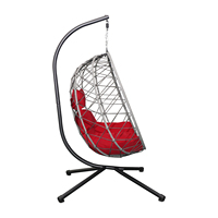 Chaise suspendue en corde tressée pour patio, balcon, jardin, mobilier détachable, chaise œuf en corde tressée, chaise balançoire en corde