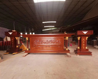 Moderna Púlpito de Madera para Iglesia, con Escena de la Última Cena Tallada a Mano, para Sala de Oración