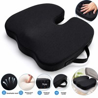 Coussin de siège en mousse à mémoire de forme en U pour chaise de bureau, coussin anti-hémorroïdes en peluche pour assise prolongée, coussin lombaire épaissi pour tabouret et chaise
