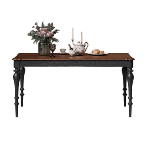 Mesa de comedor, francesa, madera maciza, rectangular, estilo de mediana edad, mesa de comedor y juego de sillas, mesa de comedor retro de gama alta - Product Image 6