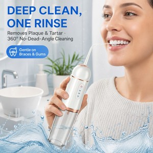 <span class=keywords><strong>Hydropulseur</strong></span> sans fil, jet d'eau dentaire, autonomie de 30 jours, élimine la plaque et le <span class=keywords><strong>tartre</strong></span>, nettoyage à 360° sans angle mort, étanche IPX7 - Product Image 1